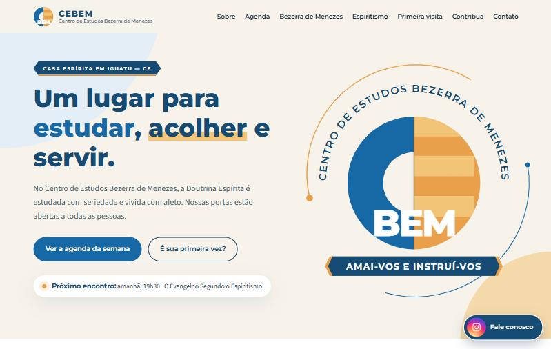 Site do Centro de Estudos Bezerra de Menezes